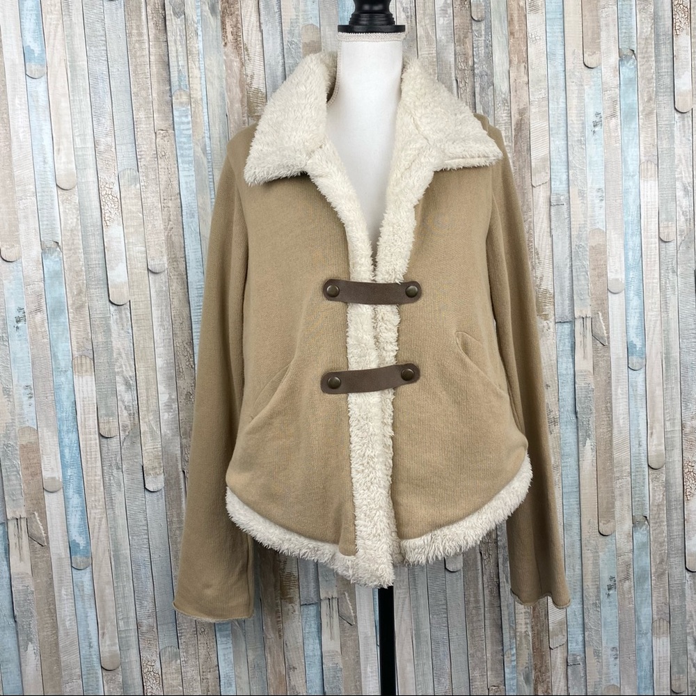 Pete Greta M Shearling Faux Fur Lined Knit Jacket - Picture 2 of 7